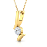 Steffie Cluster Yellow Gold 18k Diamond Pendant