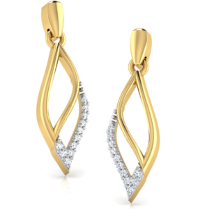 Stud Arrow 18k Yellow Gold Diamond Earring