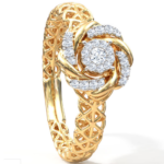 Swivel Mesh 18k Rose Gold Diamond Ring