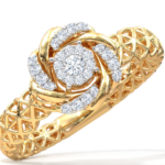 Swivel Mesh 18k Rose Gold Diamond Ring