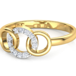 Triple Link 18k Yellow Gold Diamond Ring