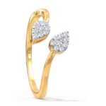 Twin Pear 18k Yellow Gold Diamond Ring