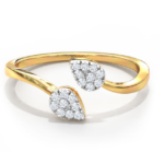 Twin Pear 18k Yellow Gold Diamond Ring