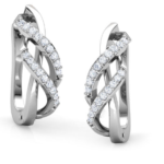 Twist Clip White Gold 18k Diamond Earring