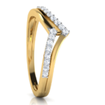 V-2 18k Yellow Gold Diamond Ring