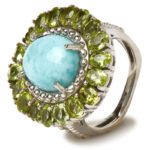 Peridot Turquoise 925 Ring