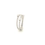 Triple Line White Gold 18K Diamond Ring R18168