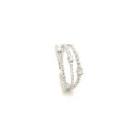 Triple Line White Gold 18K Diamond Ring R18168