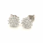 FLWER02 Rositas White Gold 18k Stud Diamond Earring