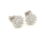 FLWER02 Rositas White Gold 18k Stud Diamond Earring