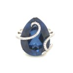 RBKW40758 Blue Sapphire Diamond Ring