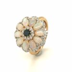 ROD001194001 Opal & Blue Sapphire Diamond Ring