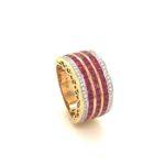 RRD001199001 18k Yellow Gold Ruby Diamond Ring