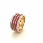 RRD001199001 18k Yellow Gold Ruby Diamond Ring