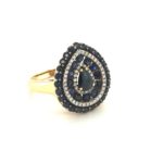 RSD001021001 18k Yellow Gold & Blue Sapphire Diamond Ring