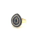 RSD001021001 18k Yellow Gold & Blue Sapphire Diamond Ring