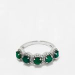 PJ1151-REMER-C Emerald Natural Zircon Silver ring 925 sil