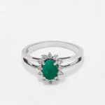 PJ1159-REMER-D Emerald Natural zircon Silver ring 925 sil