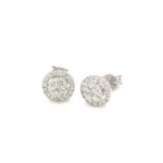 EO0615763-18K White Gold Diamond Earring