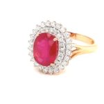 RZD000992001 18K Gold Diamond Ruby Ring