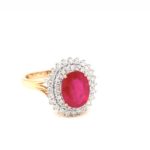 RZD000992001 18K Gold Diamond Ruby Ring