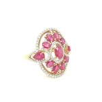 RRD000475001 18k Yellow Gold Ruby Diamond Ring