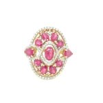 RRD000475001 18k Yellow Gold Ruby Diamond Ring