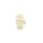 464151 18K Tri-Color Diamond Ring