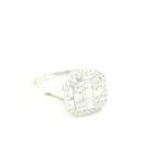 R17001-1 18K White Gold Diamond Ring