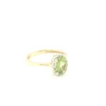 RQD000649001 18K Yellow Gold Peridot Diamond Ring