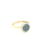 RSD001727001 18K Yellow Gold Blue Sapphire Diamond Ring