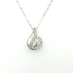 PO0825299 18K White Gold Diamond Pendant with chain